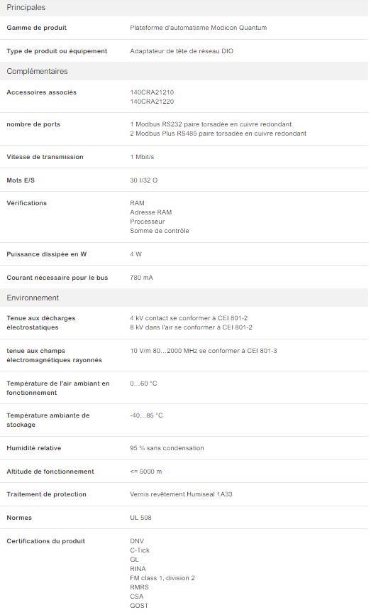 SCHNEIDER 140NOM21200C