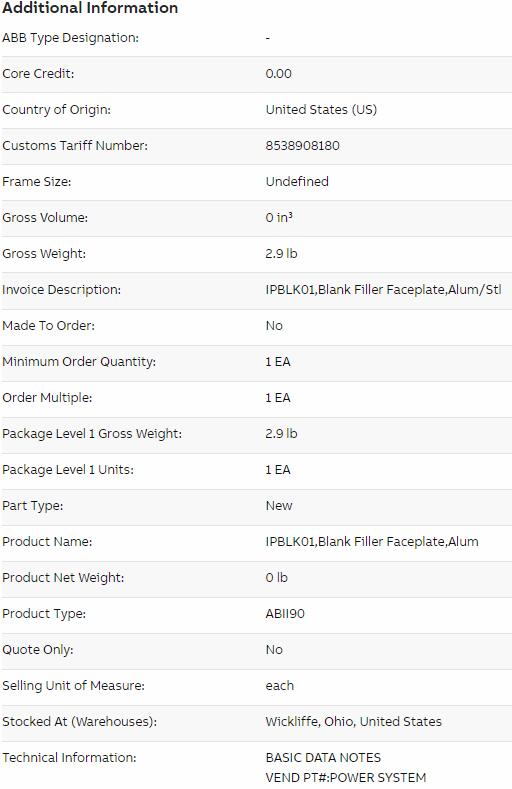 ABB IPBLK01